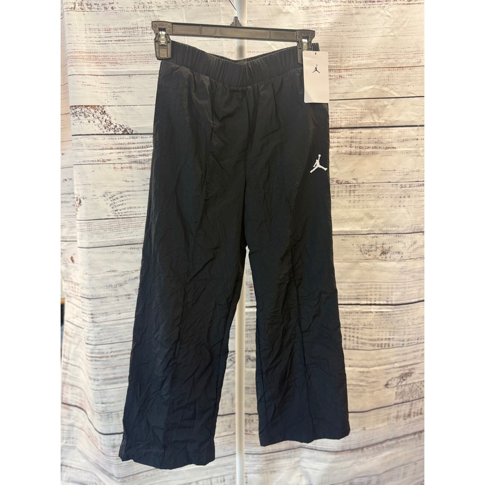 Jordan‎ Girls Black Track Pants Wide Leg Jumpman Taping 45D346-023 Size L 12-13Y